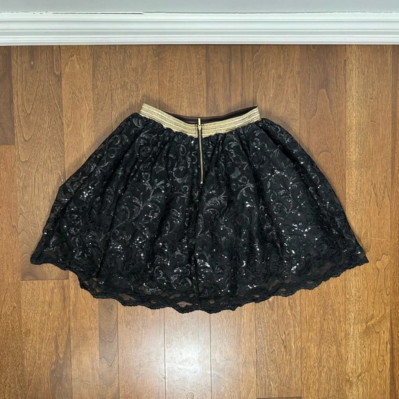 Bebe Sequinned Skirt with Gold Waistband Sz. S - Picture 5 of 6
